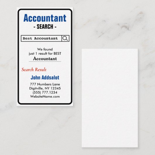 Best Accountant Visitekaartje (Voorkant / Achterkant)