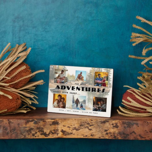 Best Adventures Start With Daddy Photo Plaque Fotoplaat (Zijkant)