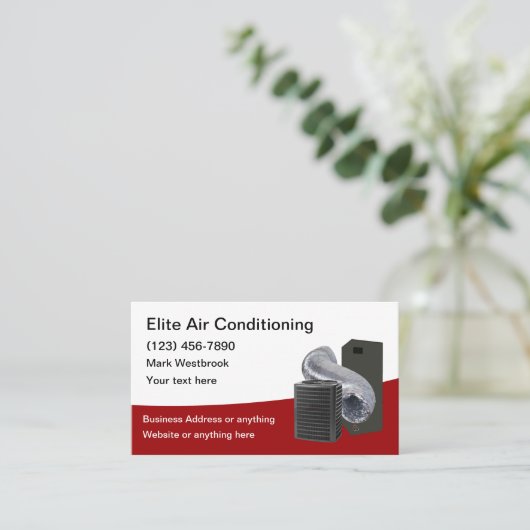 Best Air Conditioning Service Business Cars Visitekaartje (Staand voorkant)