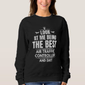 Best Air Traffic Controller Aviation Airplane Grap Trui (Voorkant)