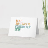 Best Air Traffic Controller Ever Funny Retro Gift Kaart (Voorkant)
