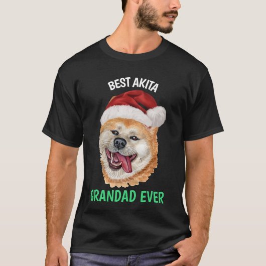 Best Akita Grandad Ever T-Shirt (Voorkant)