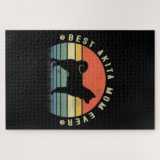 Best Akita Ma Ever Funny Akita Dog Gifts Legpuzzel (Horizontaal)