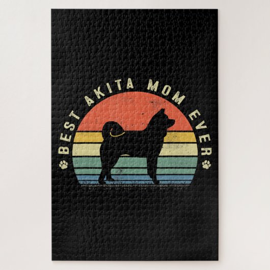Best Akita Ma Ever Funny Akita Dog Gifts Legpuzzel (Verticaal)