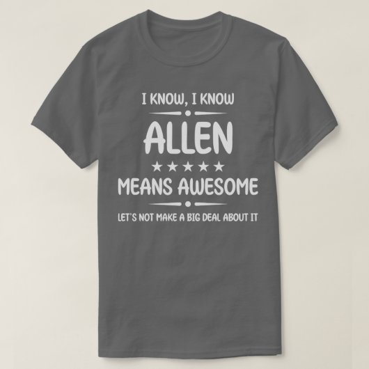 Best Allen Ever Geweldige Allen Name Persoonlijk B T-shirt (Design voorkant)