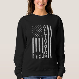Best Alligator Dad Ever Usa American Flag Fathers Trui