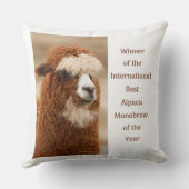 Best Alpaca Monobrow Kussen (Achterkant)