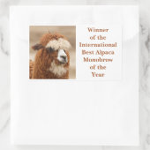 Best Alpaca Monobrow Rechthoekige Sticker (Tas)