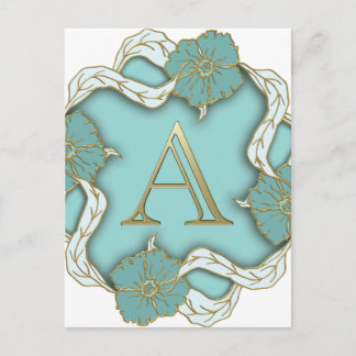 Best Alphabet Letter Initiaal Monogram Achtergrond Briefkaart