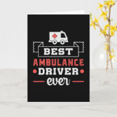Best Ambulance Driver ooit Paramedic Emergency Kaart (Gele Bloem)