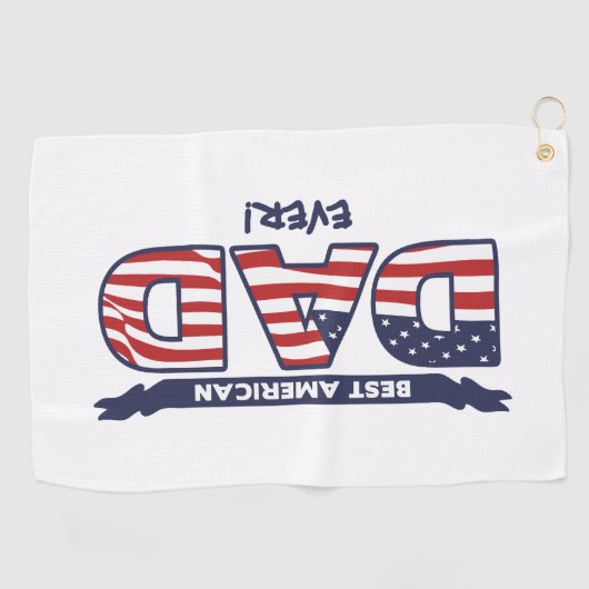 Best American Dad Ever Golfhanddoek (Horizontaal)