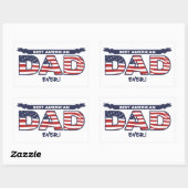 Best American Dad Ever Rechthoekige Sticker (Vel)