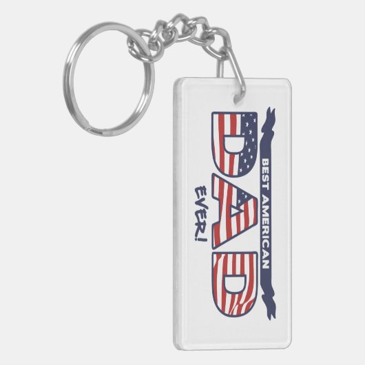 Best American Dad Ever Sleutelhanger (Voorkant Links)