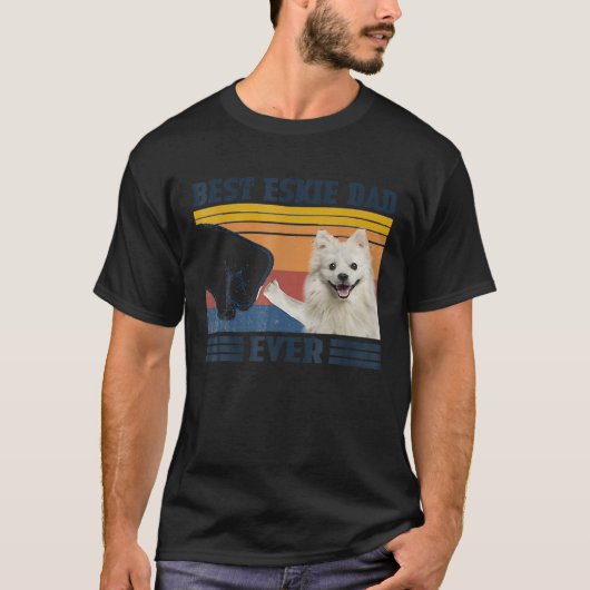 Best American Eskimo Dog Dad Ever Funny Dog Lover T-shirt (Voorkant)