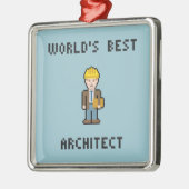 Best Architect van Pixel World Metalen Ornament (Links)