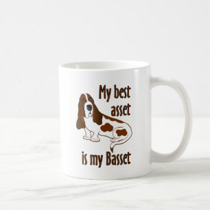 Best Asset Basset Hound Dog Funny Quote Koffiemok