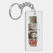 Best Aunt Ever Modern Script 4 Photos Collage Gift Sleutelhanger (Voorkant Links)