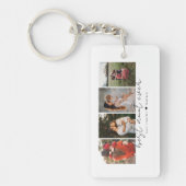 Best Aunt Ever Modern Script 4 Photos Collage Gift Sleutelhanger (Voorkant)