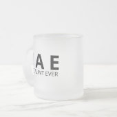 Best Aunt Ever Mug, BAE Aunt Mug, Aunt Gift Glass  Matglas Koffiemok (Voorkant links)