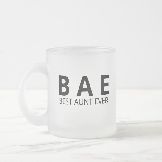 Best Aunt Ever Mug, BAE Aunt Mug, Aunt Gift Glass  Matglas Koffiemok (Links)