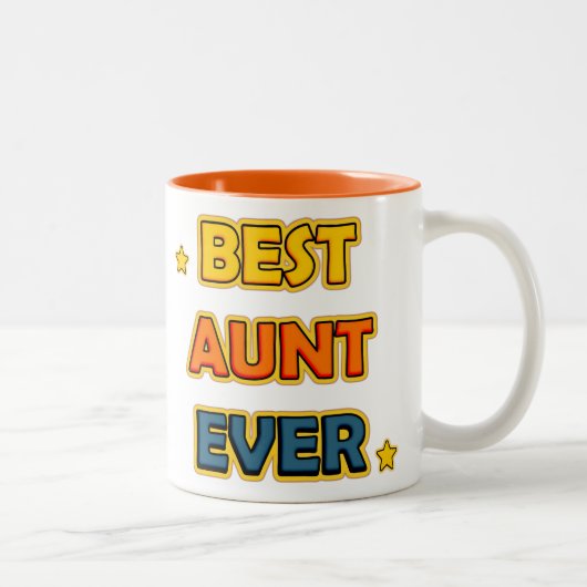 Best Aunt ever Tweekleurige Koffiemok (Rechts)