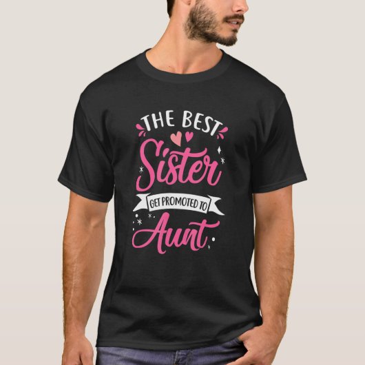 Best Aunt Future Promoted To Aunt To Be Auntie Mot T-shirt (Voorkant)