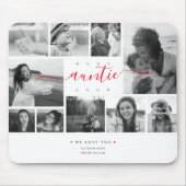 Best AUNTEver Script Moederdag 10 Photo Collage Muismat (Voorkant)