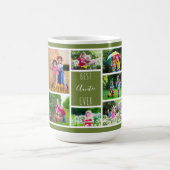 Best Auntie Ever Olive Green Photo Collage Koffiemok (Center)