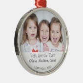 Best Auntie Ever Persoonlijk Foto Kerstmis Metalen Ornament (Rechts)