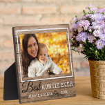 Best Auntie Ever Rustic Wood Afbeelding Lijst Fotoplaat<br><div class="desc">Rustic Afbeelding Lijst Plaque — Een simpel en gedenkwaardig cadeau voor de nieuwe tante,  gepersonaliseerd met haar favoriete foto met nicht of neef.</div>