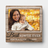 Best Auntie Ever Rustic Wood Afbeelding Lijst Fotoplaat (Voorkant)