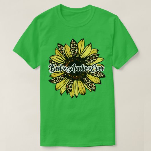 Best Auntie Ever Sunflower Auntie Moederdag T-shirt (Design voorkant)