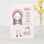 Best AUNTIE in World Moederdag Pink Kaart (Gele Bloem)