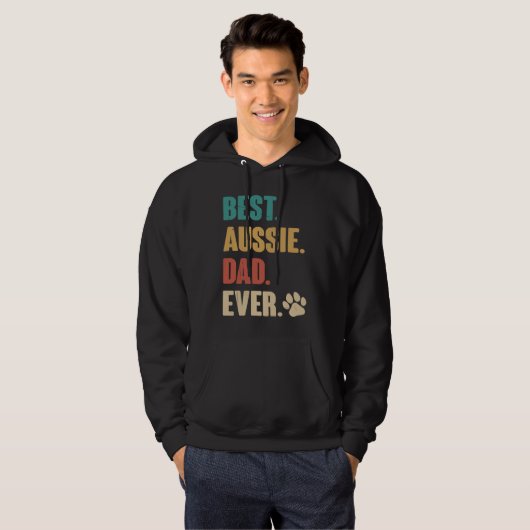 Best Aussie Dad  Australian Shepherd Dog Hoodie (Voorkant volledig)
