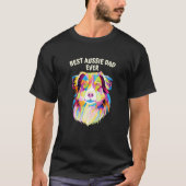 Best Aussie Dad Ever Australian Shepherd Dog Dad T-shirt (Voorkant)