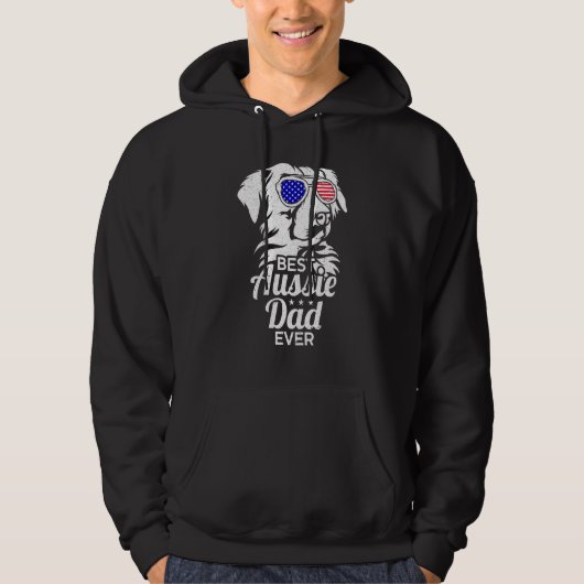 Best Aussie Dad Ever Australian Shepherd Hoodie (Voorkant)
