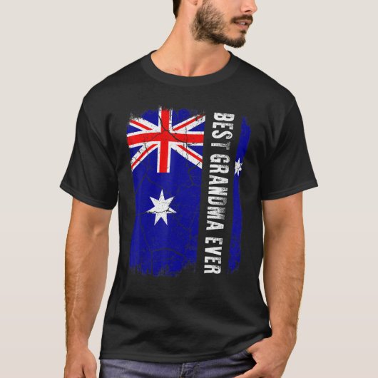 Best Australian Grandma Ever Australia Flag Moeder T-shirt (Voorkant)
