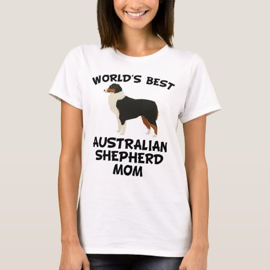 Best Australian Shepherd Mam ter wereld T-shirt (Voorkant)