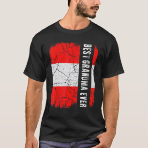 Best Austrian Grandma Ever Austria Flag Moeders D T-shirt
