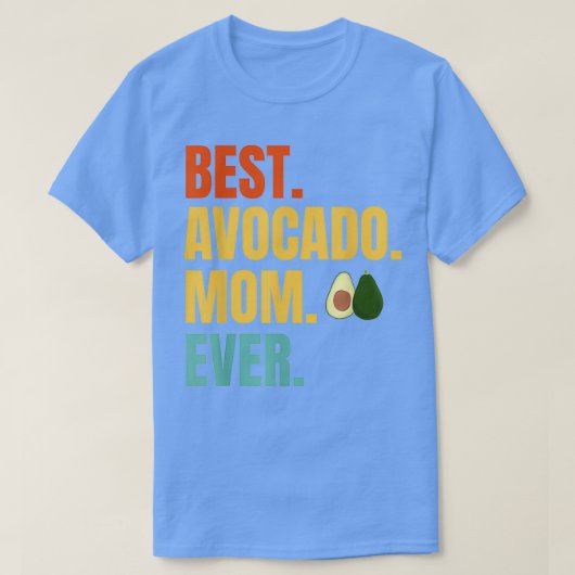 Best Avocado mam Ever Retro T-shirt (Design voorkant)