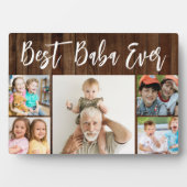 Best Baba Ever Grandchildren 5 Photo Collage Wood Fotoplaat (voorkant)