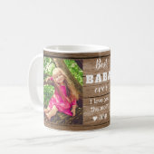 Best Baba Ever Grandpa 2 Photo Collage Rustic Wood Koffiemok (Voorkant links)