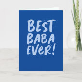 Best Baba Ever Greek trendy text Vaderdag Kaart (Voorkant)