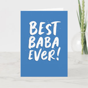 Best Baba Ever leuk, moderne blauwe Vaderdag Kaart