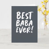 Best Baba Ever leuke moderne Vaderdag Kaart (Gele Bloem)
