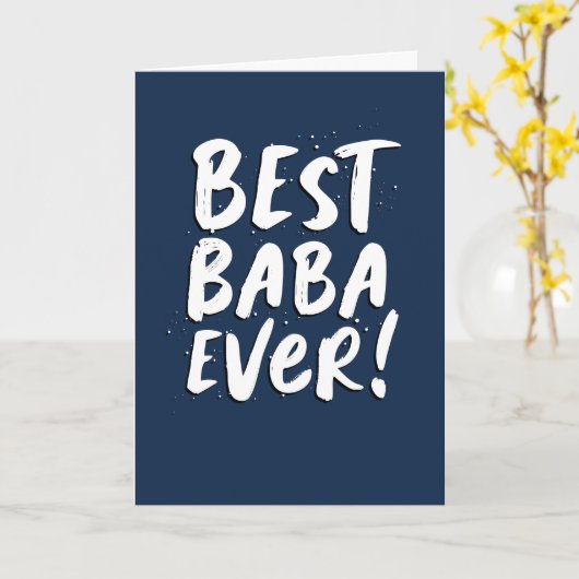 Best Baba Ever maakt moderne marvy Vaderdag leuk Kaart (Gele Bloem)