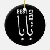 Best Baba of papa Arabisch Calligrafie Vader's Keramisch Ornament (Achterkant)