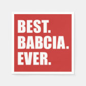 Best Babcia Ever Poolse grootmoeder Servet (Voorkant)