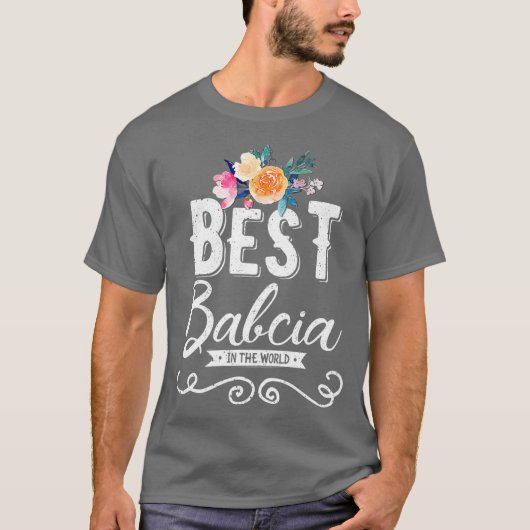 Best Babcia in de wereld T-shirt (Voorkant)