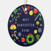 Best Babysitter Ever kerstversiering Keramisch Ornament (Links)